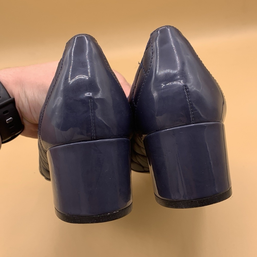 Vionic Ruby Quilted Leather Block Heel Pumps Blue… - image 7